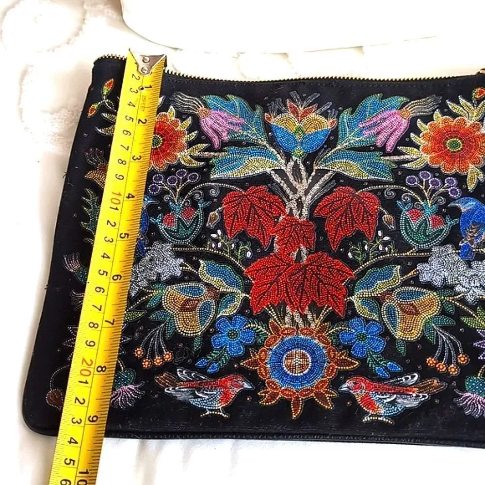Ela +Belcourt Artisan Collection Canvas Clutch... Limited Edition
